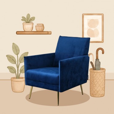2FT Velvet Fabric Sofa Classic